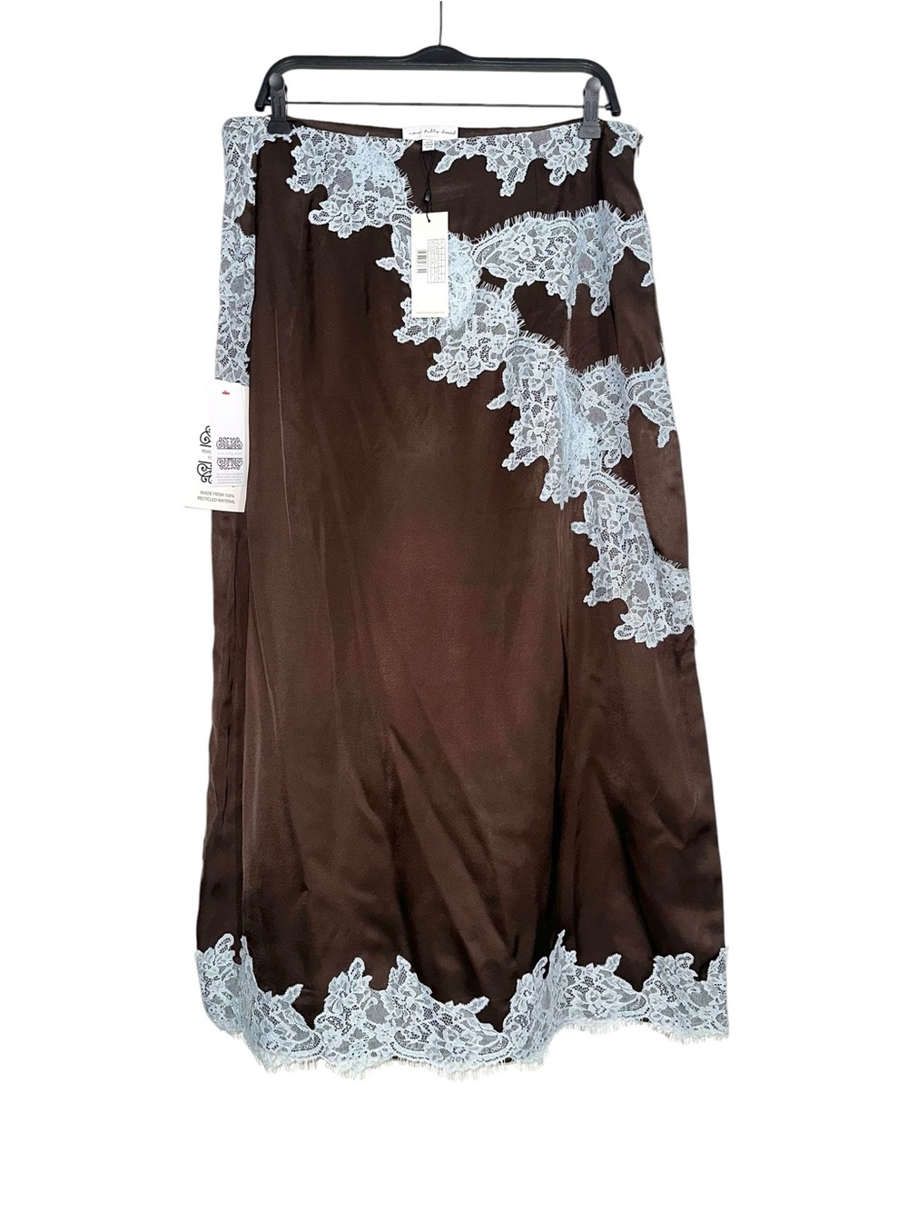 NWT Never Fully Dressed Lace-Trim Satin Midi/Maxi Skirt US 12 - Picture 2 of 8
